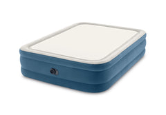 Dura-Beam® Deluxe Thermalux Air Mattress 20" Queen with Built-In Electric Pump - Blue