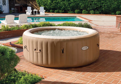 PureSpa™ Bubble Massage Inflatable Hot Tub with Energy Efficient Cover - 4 Person