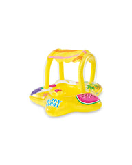 Yellow Kiddie Inflatable Pool Float with Sunshade