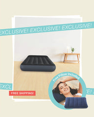 Dura-Beam® Standard Pillow Rest Air Mattress 10" Twin Bundle with Free Pillow