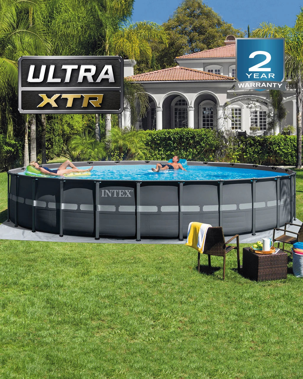 Ultra XTR® Frame Above Ground Pool with Sand Filter Pump - 24' x 52"