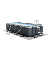 Rectangular Ultra XTR® Frame Above Ground Pool with Sand Filter Pump - 18' x 9' x 52"