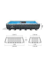 Rectangular Ultra XTR® Frame Above Ground Pool with Sand Filter Pump & Saltwater System - 24' x 12' x 52"