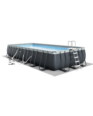 Rectangular Ultra XTR® Frame Above Ground Pool with Sand Filter Pump & Saltwater System - 24' x 12' x 52"