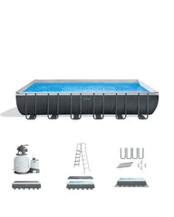 Rectangular Ultra XTR® Frame Above Ground Pool with Sand Filter Pump - 24' x 12' x 52"