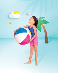 Glossy Panel Inflatable Beach Ball - 24"