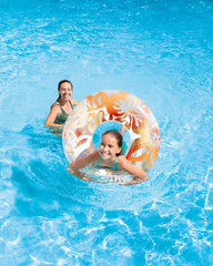 Clear Tropical Color Inflatable Pool Swim Tubes - Assortment