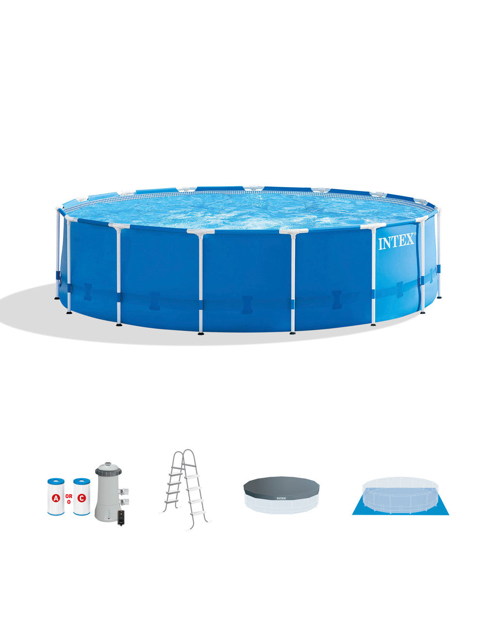 Metal Frame 15' x 48" Above Ground Pool with Filter Pump