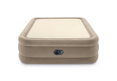 Dura-Beam® Deluxe Thermalux Air Mattress 20" Queen with Built-In Electric Pump - Tan