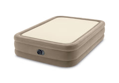 Dura-Beam® Deluxe Thermalux Air Mattress 20" Queen with Built-In Electric Pump - Tan