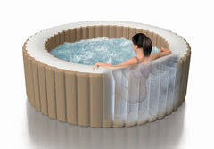 PureSpa™ Bubble Massage Inflatable Hot Tub with Energy Efficient Cover - 4 Person