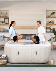 PureSpa™ Chevron Deluxe Inflatable Hot Tub Set - 4 Person