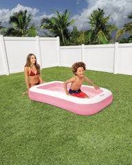 Pink Rectangular Inflatable Kiddie Pool