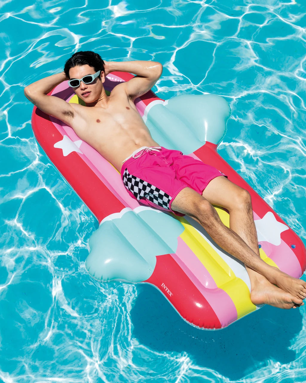 Rainbow Cloud Inflatable Pool Float