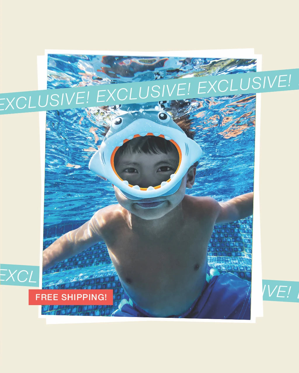 Shark Kids Swim Mask w/ Snorkel