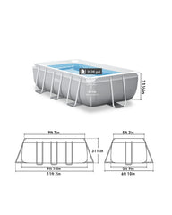Prism Frame 9.8' X 5.7' X 31.2" Above Ground Premium Pool Set